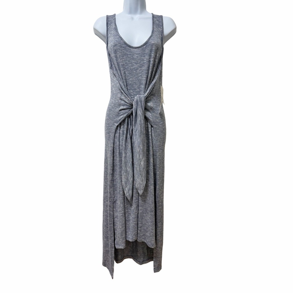 LA BLANCA Beach Tie Up Knit Midi Tank Dress Size L‎ Blue Resort Vacay Cruise NEW